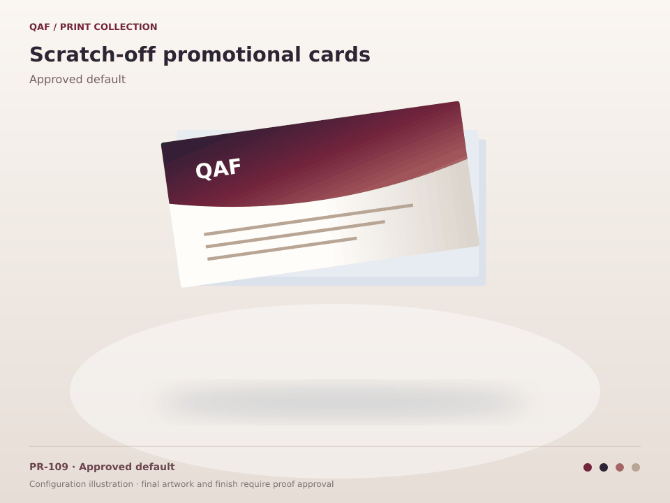 Scratch-off promotional cards preview